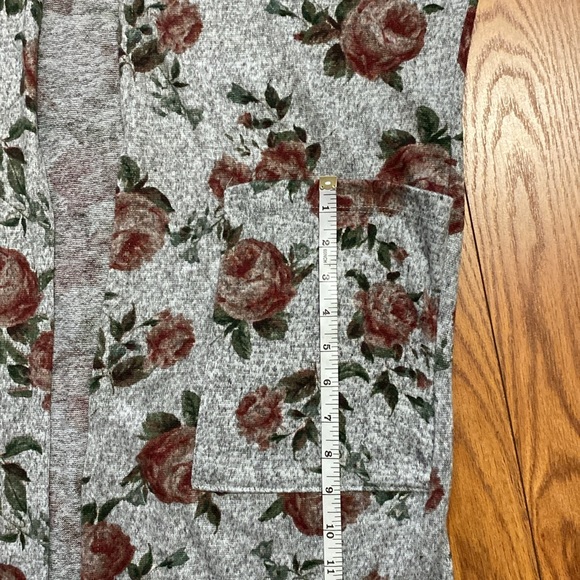 Skonhet women’s feminine floral print long cardigan sweater open front size M - Picture 10 of 14